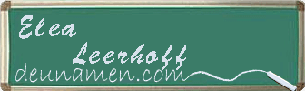 Elea Leerhoff Visitenkarte